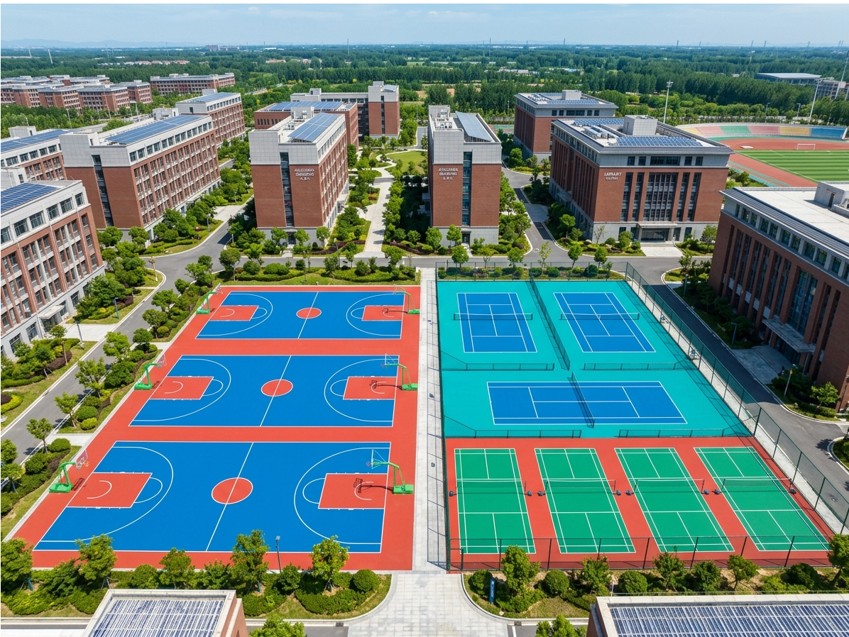 阜阳市硅PU球场EPDM塑胶跑道 - 一站式服务